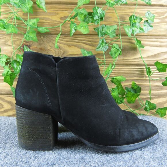 Vince Camuto Malika Women Ankle Boots Black Leather Zip Size 7.5 Medium - Picture 4 of 10